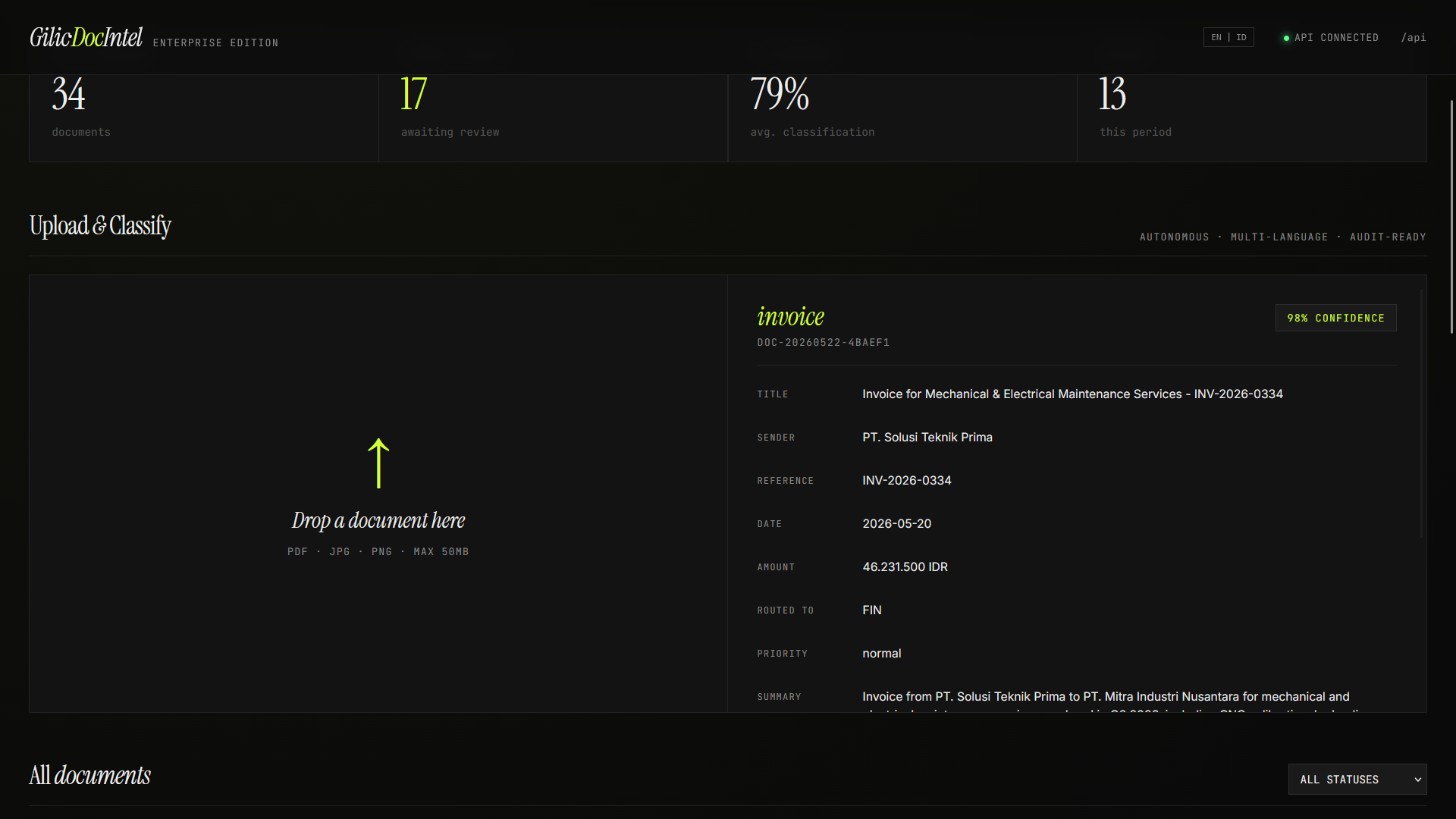 DocIntel Module 1 — Routed document data